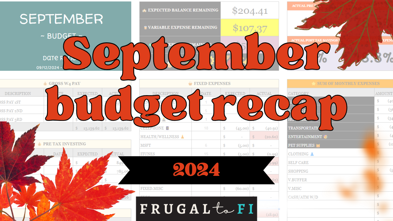 September Budget Recap 2024